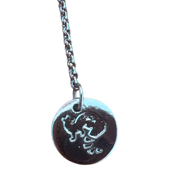 Mint Mongoose Silver Tone Necklace Crescent Half Circle Clear Rhinestones Adj - Picture 5 of 5